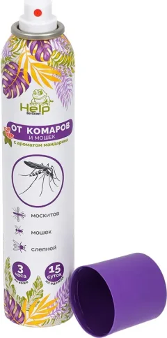 Аэрозоль от насекомых Help От комаров и мошек репеллентный / 80537 (200мл) — фото 3