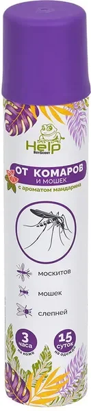 Аэрозоль от насекомых Help От комаров и мошек репеллентный / 80537 (200мл) — фото 10