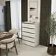 Комод Кортекс-мебель Бари 80 5ш (белый/белый/орех элия) — фото 10