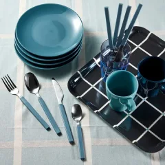 Набор столовых приборов Ikea Тонгмэрла 806.083.01 (16шт, серый/синий) — фото 10