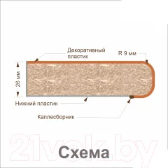Шкаф-стол кухонный Кортекс-мебель Корнелия Лира НШ80р (венге/дуб бунратти) — фото 5