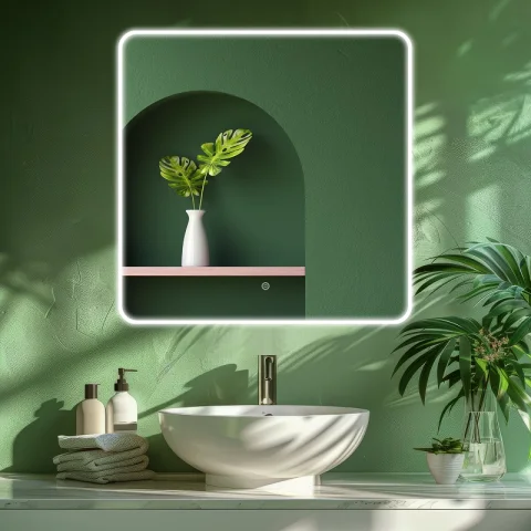 Зеркало Дабл-Ю Онтарио 80x80 / TR80X80 (с подсветкой)