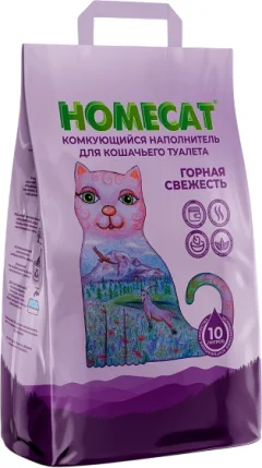 Наполнитель для туалета Homecat Горная свежесть Комкующийся / 81101 (10л/5кг) — фото 1