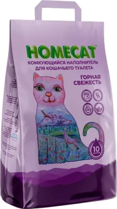 Наполнитель для туалета Homecat Горная свежесть Комкующийся / 81101 (10л/5кг) — фото 3