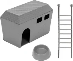 Домик для клетки Homepet 83373 (15x8.5x10, серый) — фото 2
