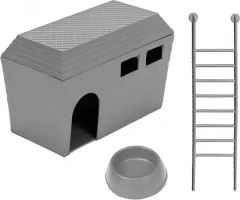 Домик для клетки Homepet 83373 (15x8.5x10, серый) — фото 6