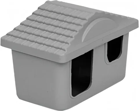 Домик для клетки Homepet 83378 (11x8x7, серый)
