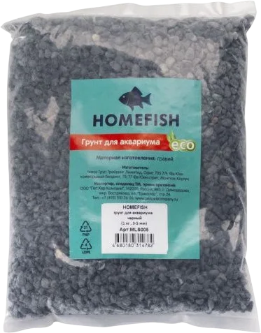 Грунт для аквариума Homefish 84339 (1кг, черный)