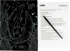Гравюра Lori Скретчинг. Морские обитатели. Дельфины / Гр-846 — фото 2