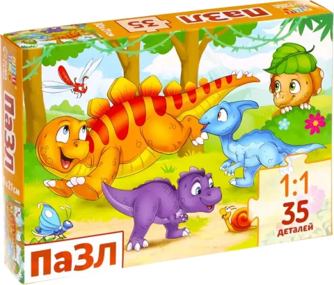 Пазл Puzzle Time Играющие динозаврики / 9178206