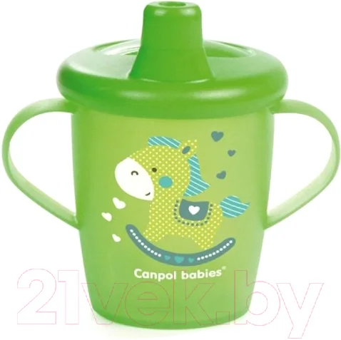 Поильник Canpol Игрушки с твердым носиком 9+ / 31/200 (250мл, зеленый)