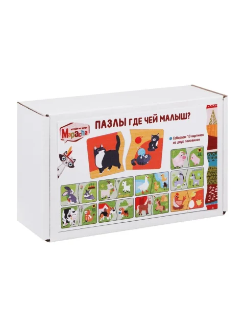 Развивающая игра Mapacha Домашние животные. Где чей малыш? / 962516