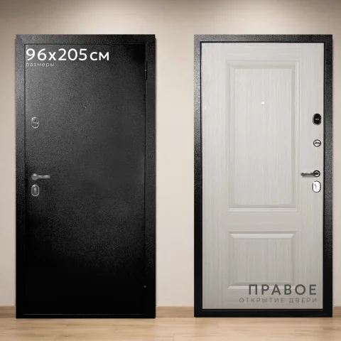 Входная дверь Guard Классик 96x205 HDF 6мм (правая, антик темно-коричневый/беленый дуб)