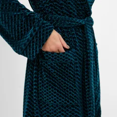 Халат Kaftan Бархат / 9908109 (р-р 48, зеленый) — фото 5