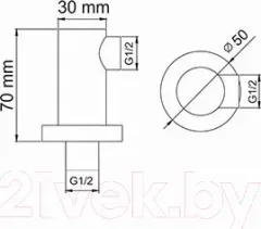 Подключение для душевого шланга Wasserkraft A021 — фото 9