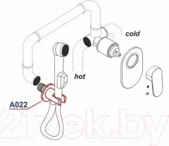 Подключение для душевого шланга Wasserkraft A022 — фото 9