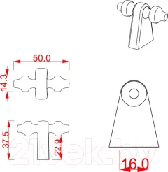 Ручка для мебели Cebi A4121 PC35 (16мм, матовое золото полимер) — фото 7