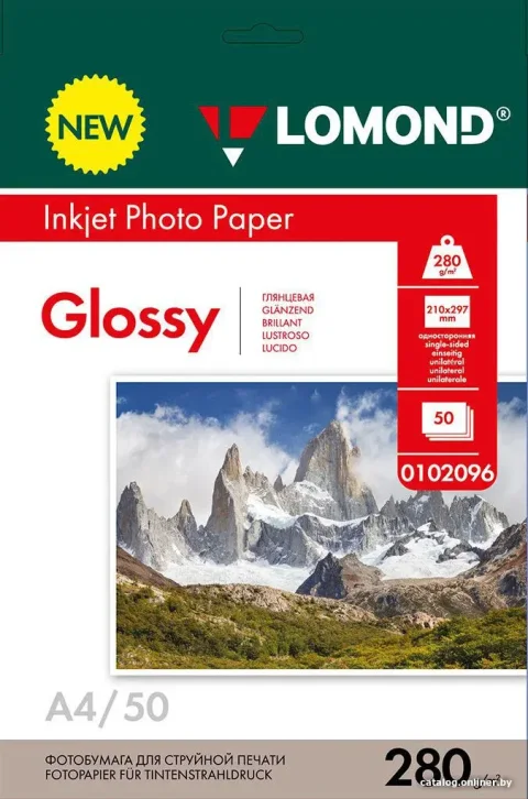 Фотобумага Lomond A4 280г/м2 50л / 0102096 (глянцевая)