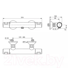 Гигиенический душ со смесителем Ideal Standard A7201AA + B0595AA — фото 5