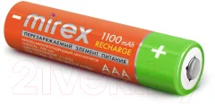 Комплект аккумуляторов Mirex AAA 1100мАч / HR03 (2шт) — фото 2