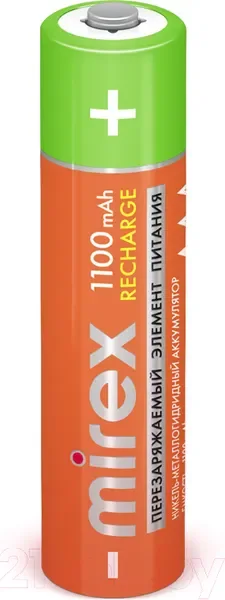 Комплект аккумуляторов Mirex AAA 1100мАч / HR03 (2шт) — фото 9