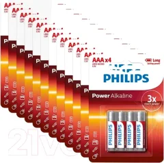 Комплект батареек Philips AAA LR03 4xBL (12x4шт) — фото 7