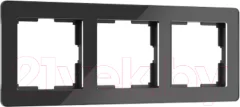 Рамка для выключателей и розеток Werkel Acrylic W0032708 (черный) — фото 1