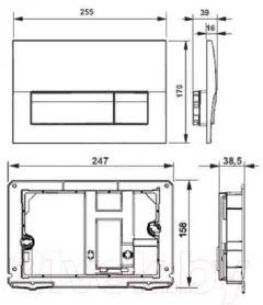 Кнопка для инсталляции Roca Active 8901170B0 — фото 2