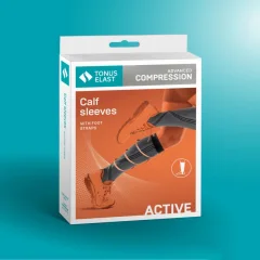 Гольфы компрессионные Tonus Elast ActivLine 0408-02 1кк Рост 2 Р2 (серый/черный) — фото 3