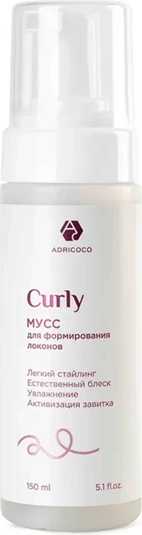 Мусс для укладки волос Adricoco Для формирования локонов увлажняющий (150мл)