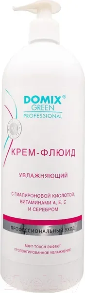 Крем для рук Domix Green Увлажняющий с гиалуроновой кислотой, витаминами A,E,C, серебром (1л) — фото 3