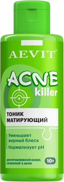 Тоник для лица AEVIT Aevit Acnekiller матирующий (150мл) — фото 7