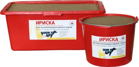 Кормовая добавка для сельскохозяйственных животных Алникор Лизунец минерально-витаминный для высокопродукт. коров Ириска (25кг)
