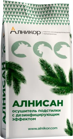Осушитель подстилки Алникор Алнисан с дезинфектантом (3кг) — фото 1