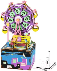 Музыкальная шкатулка Robotime Колесо обозрения / AM402 — фото 3
