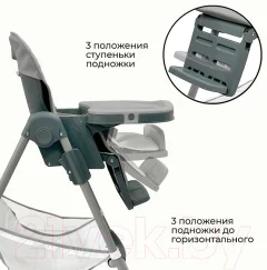 Стульчик для кормления Bubago Amelia / BG 103-2 (Light Grey) — фото 6