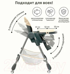 Стульчик для кормления Bubago Amelia / BG 103-4 (Latte) — фото 2
