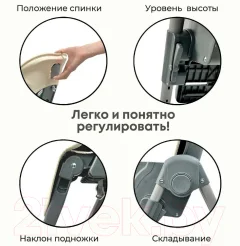 Стульчик для кормления Bubago Amelia / BG 103-4 (Latte) — фото 9