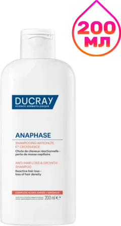 Шампунь для волос Ducray Anaphase замедляющий выпадение (200мл) — фото 1