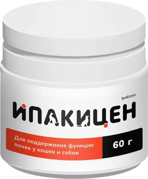 Кормовая добавка для животных Apicenna Ипакицен для кошек и собак (60г)