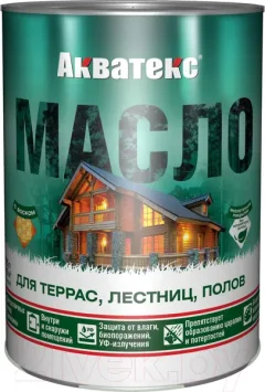 Масло для древесины Акватекс Для террас лестниц полов (750мл, бесцветный) — фото 3