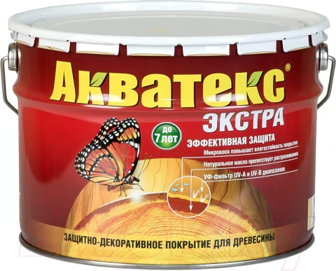 Защитно-декоративный состав Акватекс Экстра (9л, дуб)
