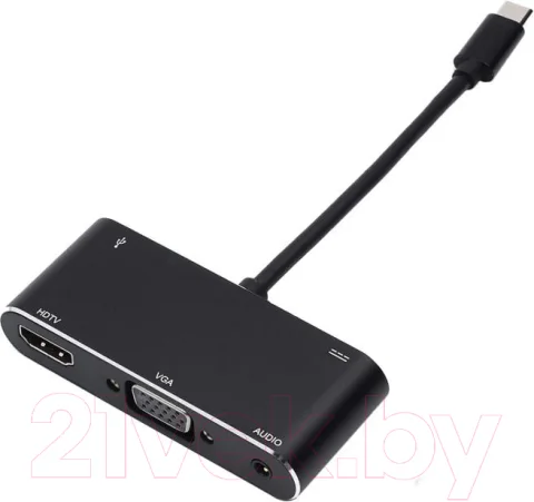 Кабель/переходник ATcom AT2810 Type-C(m) - HDMI+VGA+USB (0.1м)