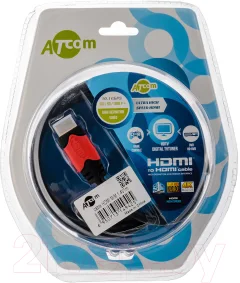 Кабель ATcom AT4942 HDMI (1м, Red/Gold) — фото 2
