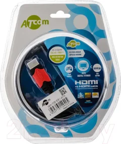 Кабель ATcom AT4942 HDMI (1м, Red/Gold) — фото 6