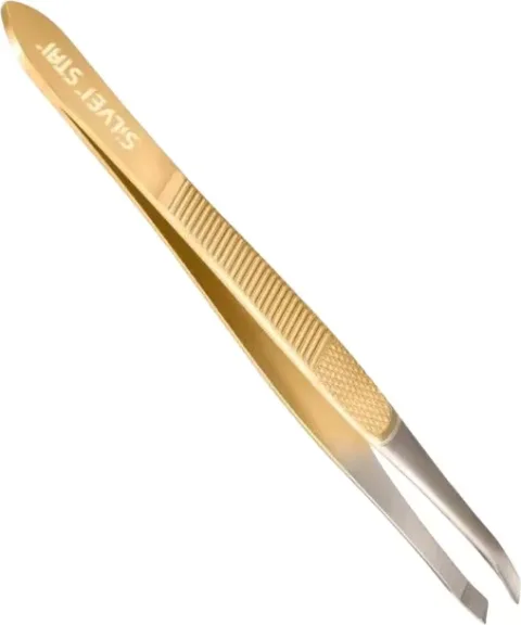 Пинцет косметический Silver Star AT 9924 (золотистый)