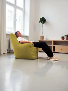 Кресло-мешок BeanBag Бенджамин / B-85x90-M (микровелюр мимоза) — фото 2