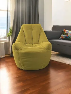 Кресло-мешок BeanBag Бенджамин / B-85x90-M (микровелюр мимоза) — фото 3