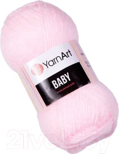 Пряжа для вязания Yarnart Baby 100% акрил / 853 (150м, нежно-розовый) — фото 1