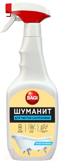 Чистящее средство для ванной комнаты Bagi Шуманит для сантехники (500мл) — фото 1